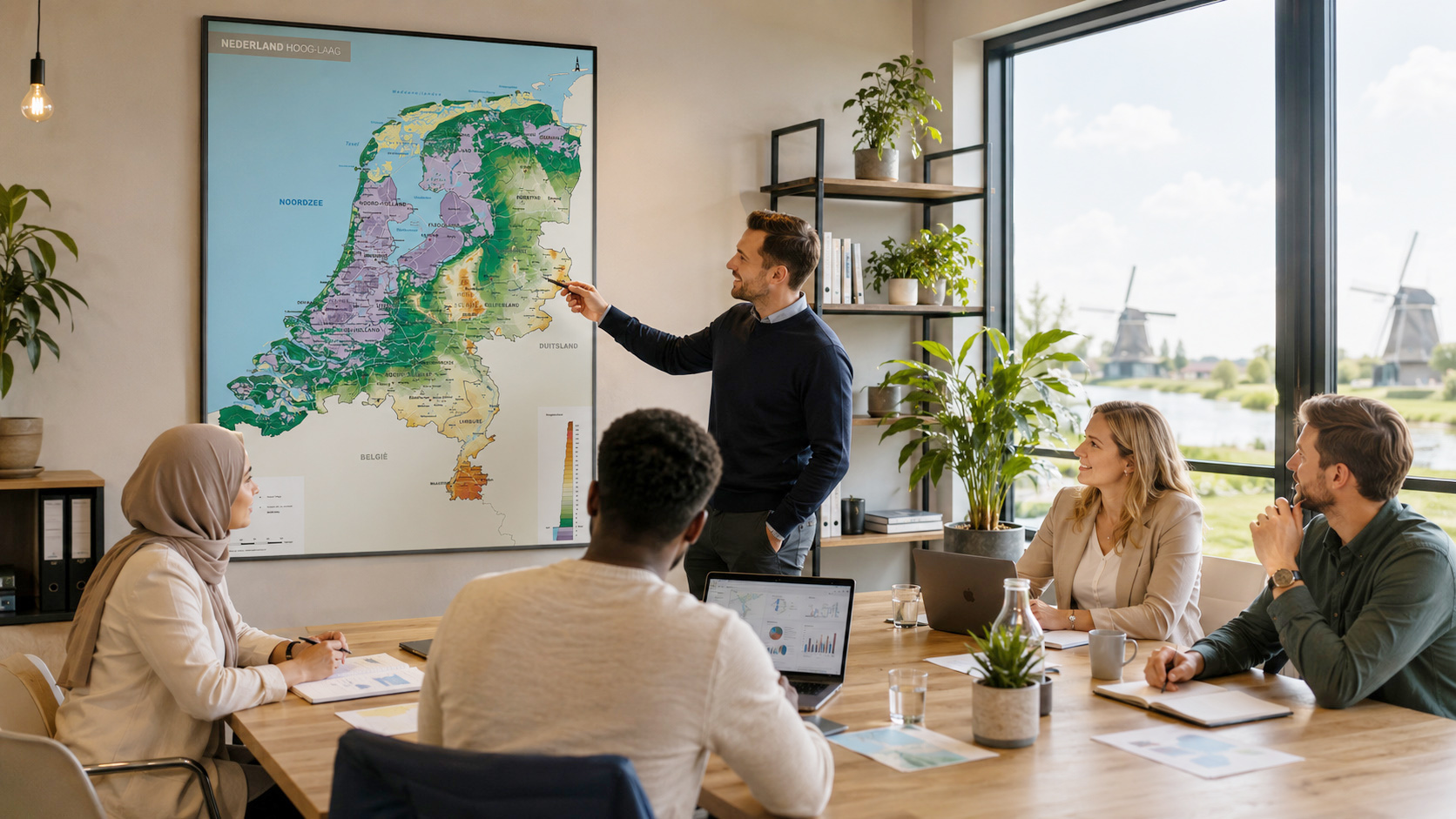 Nederland-natuurkundig hoog laag 263 in vergaderzaal HERO lichter