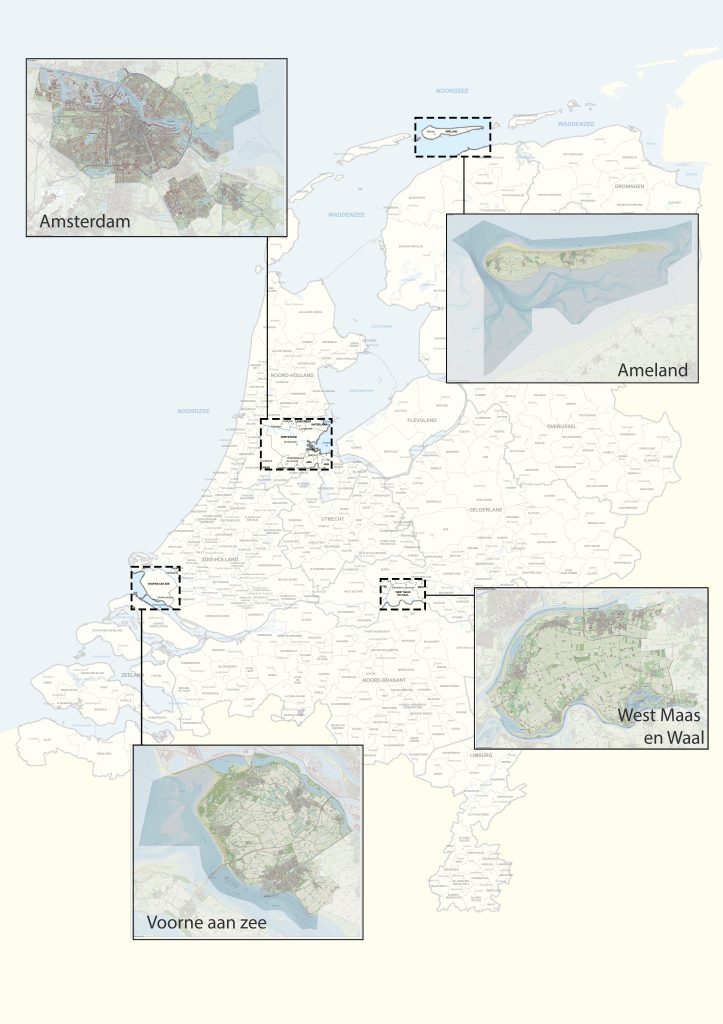 gemeenteplattegronden overzicht Amsterdam Ameland West Maas en Waal Voorne aan Zee