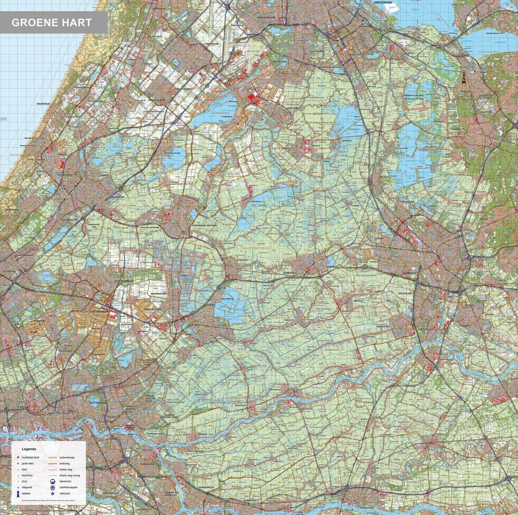 streeekkaart nedeland het groene hart 1666 uitsnede