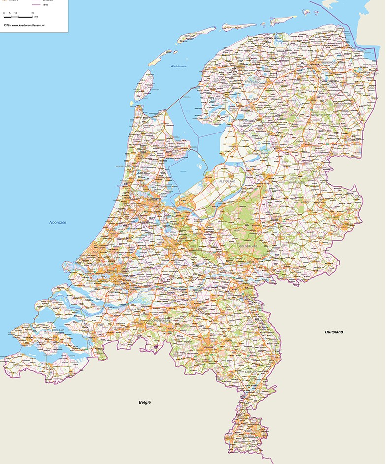 wegenkaarten nederland 1823 uitsnede
