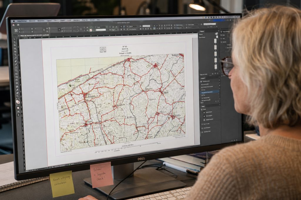Digitale kaart Bonnenblad historisch Hantum 43 opmaak voor boek