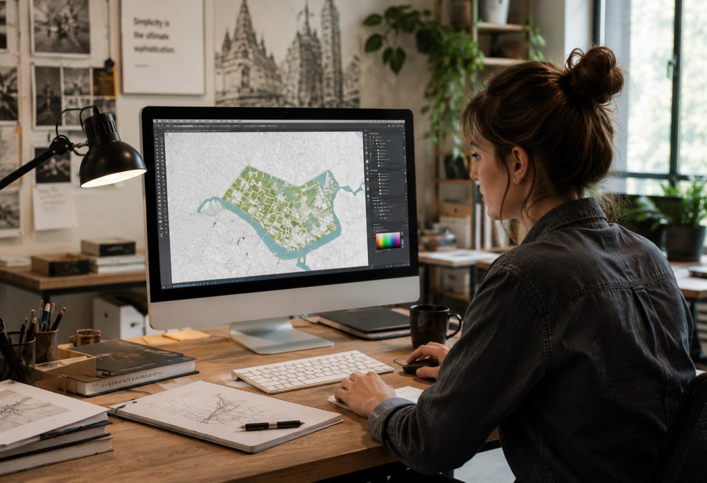 Digitale kaart aanpassen kleuren